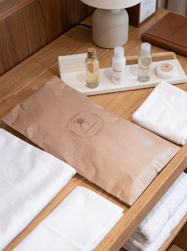 Borsa per pantofole in carta riciclata